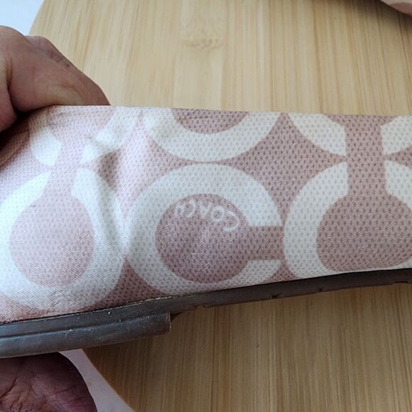 Coach Sonnet Ballet Flats Satin/Polyester Uppers Gold Hardware Rare Vintage Sz10 - Picture 16 of 16